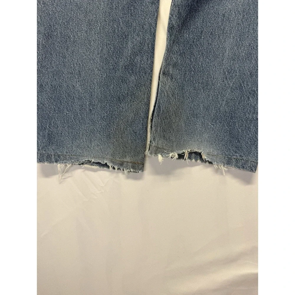 Vintage‎ Levi's 505 Jeans 38x27 Blue Distressed Faded Zip Fly Denim *HOLES